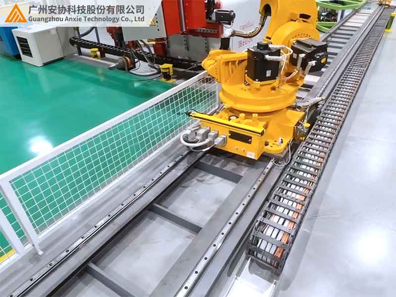 轨道RGV安装单边光栅智能感应轨道区域障碍