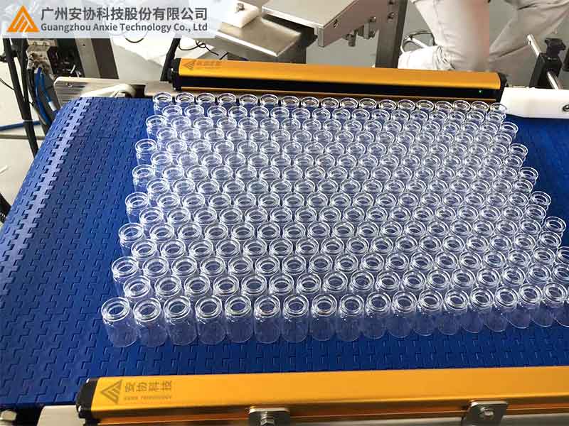 测量光幕对透明玻璃状物体的检测