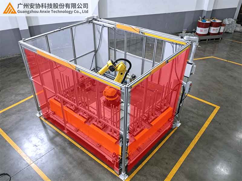 漫反射单边光栅划定机械臂作业安全警戒区域