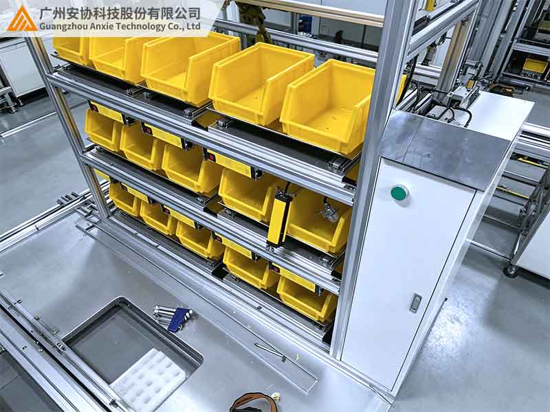 多层物料架布设单边光栅识别出入货